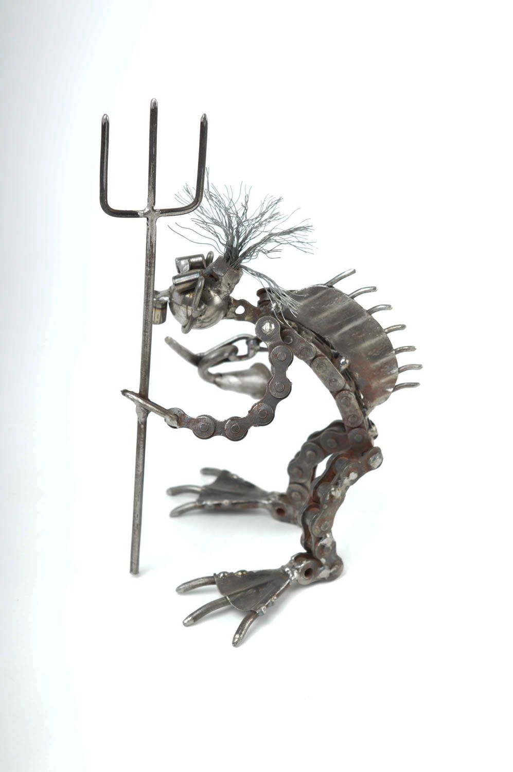 Декор для дома хэнд мэйд фигурка из металла необычный подарок Ихтиандр фото 5