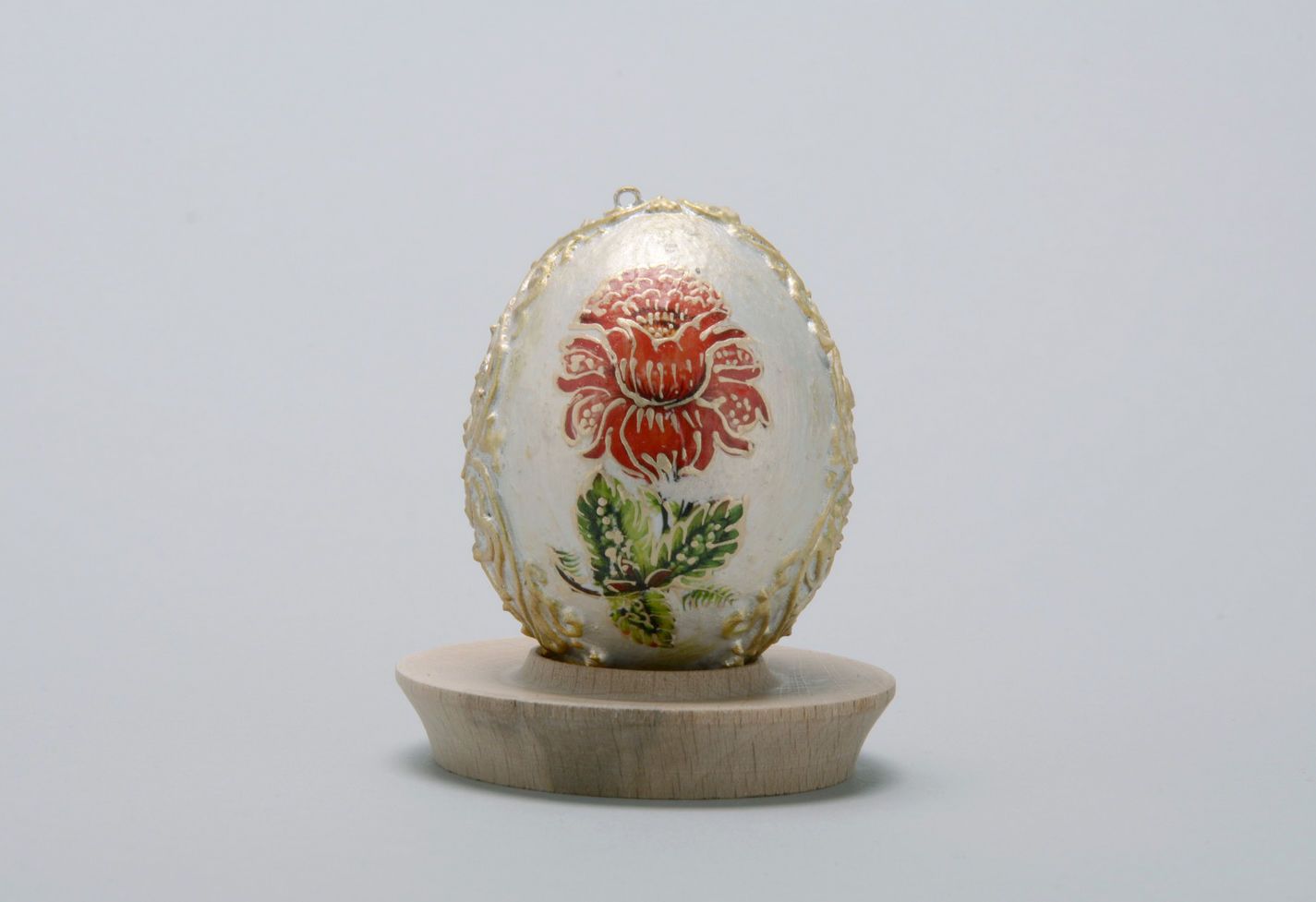 Uovo decorato a mano Madre di Dio decorazione pasquale uovo decorativo foto 2