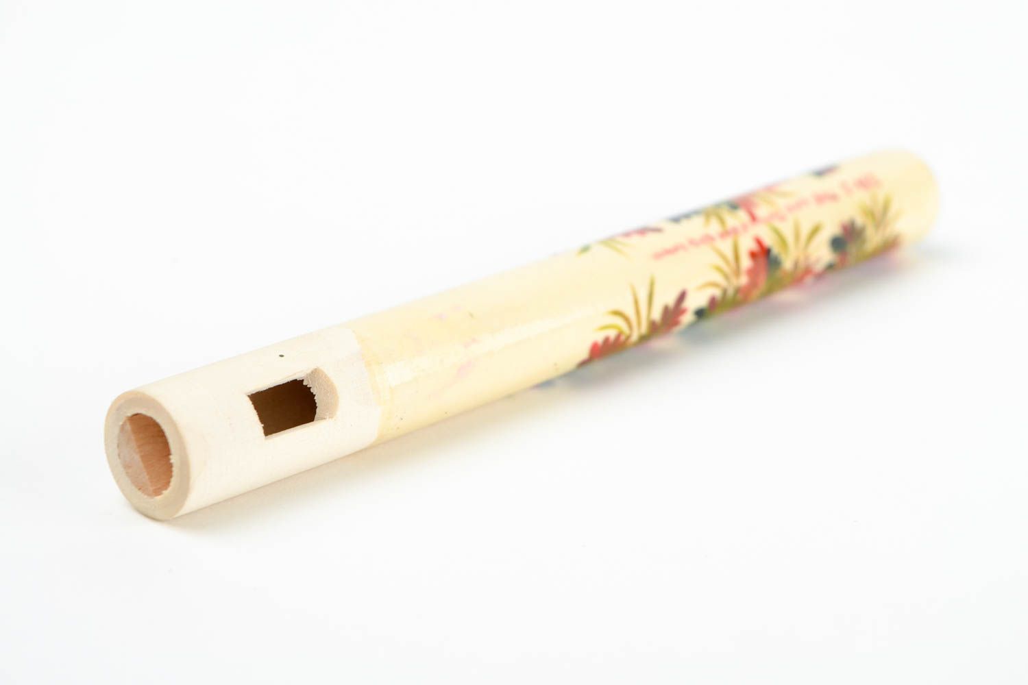 Народный инструмент хэнд мейд деревянная дудочка с узором деревянный инструмент фото 5