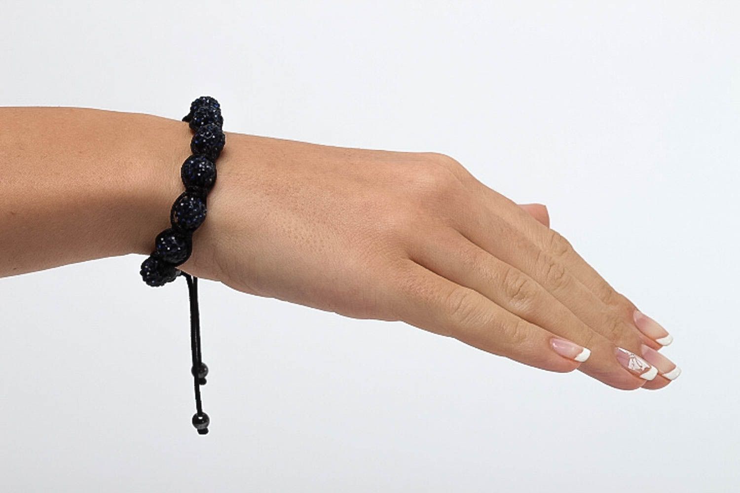 Bracelet tendance Bijou fait main noir en hématite design Accessoire femme photo 5