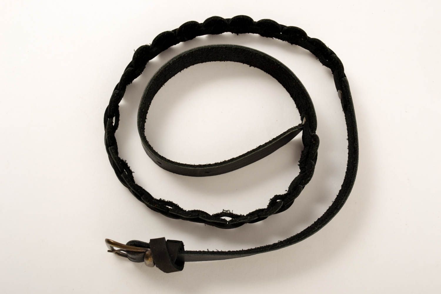 Handmade Damen Gürtel Accessoire für Frauen Gürtel aus Leder schwarz stilvoll foto 2
