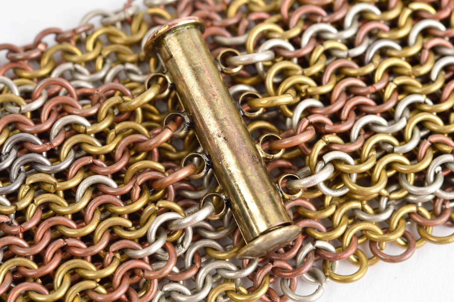 Браслет ручной работы браслет из латуни и меди украшение из металла ниобия фото 4