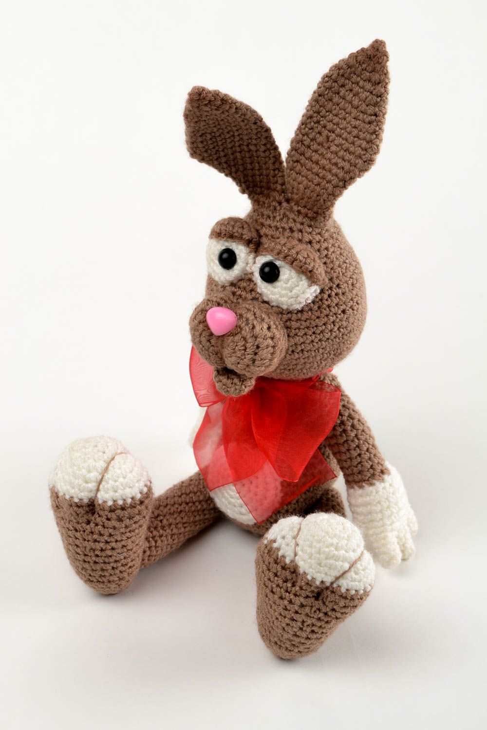 Peluche lapin faite main Jouet au crochet grand original Cadeau pour enfant photo 3