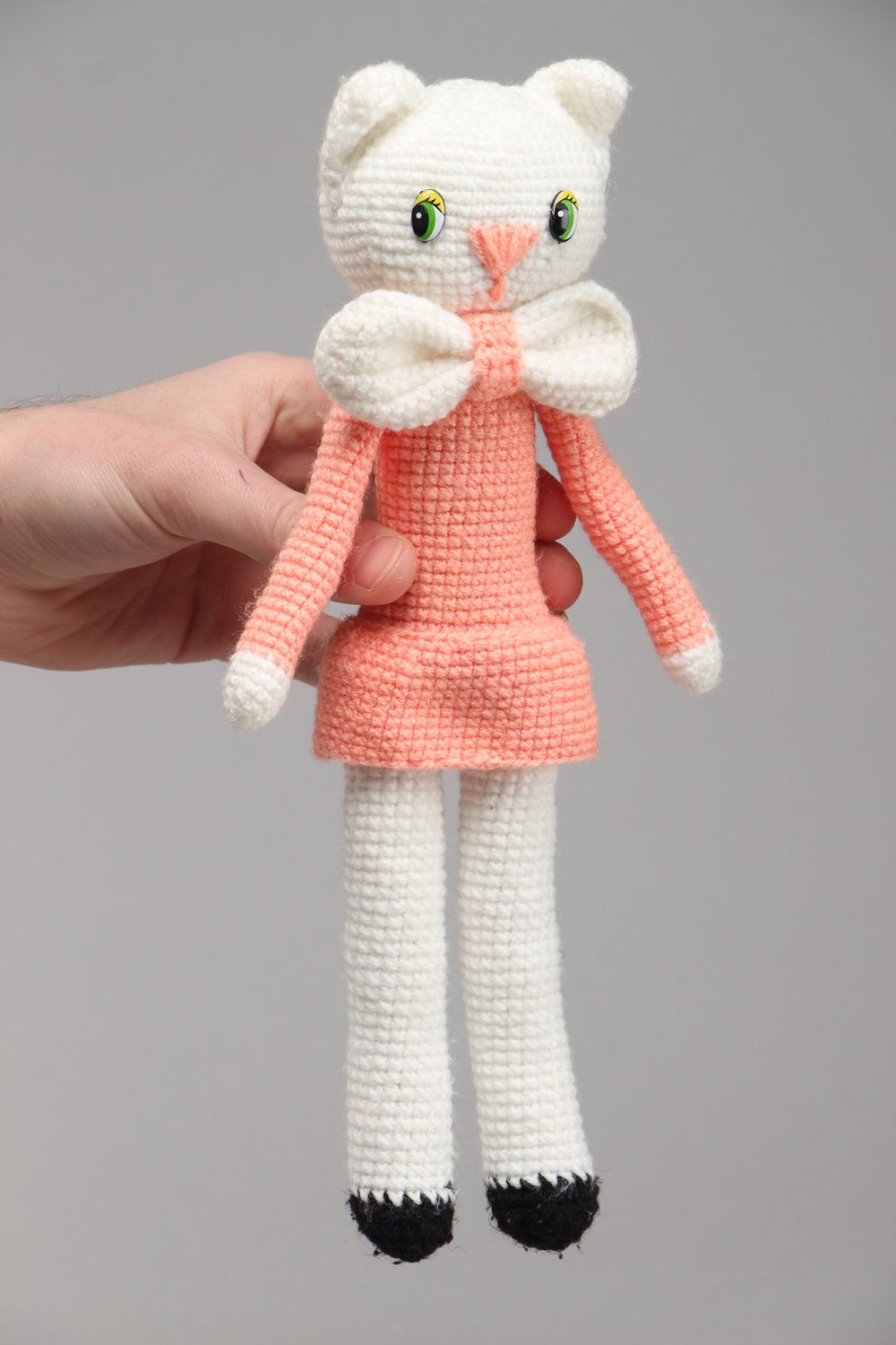 Jouet mou tricoté au crochet fait main Chat amigurumi photo 4