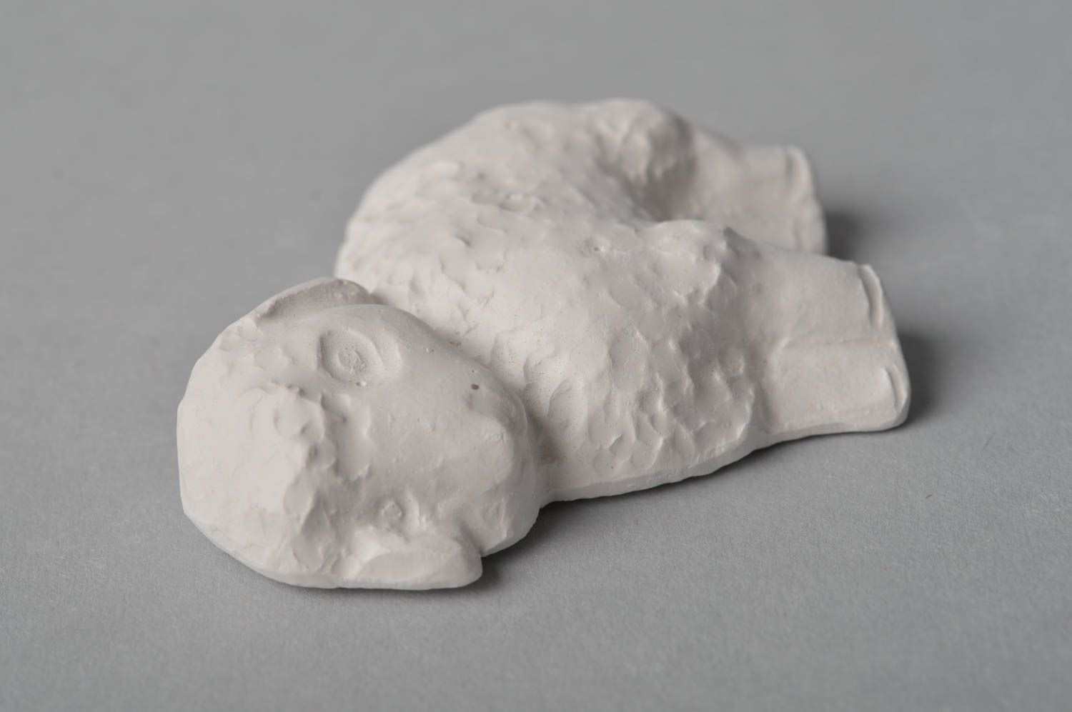 Figurine mouton faite main Figurine en plâtre à peindre Loisirs créatifs photo 3