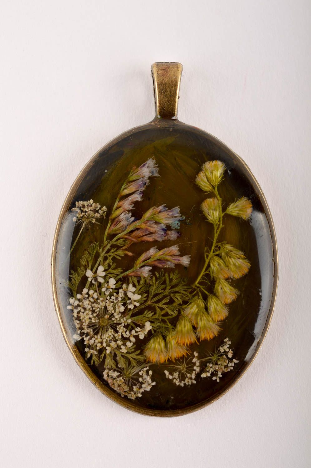 Romantic unusual accessory handmade botanical jewelry stylish cute pendant photo 2