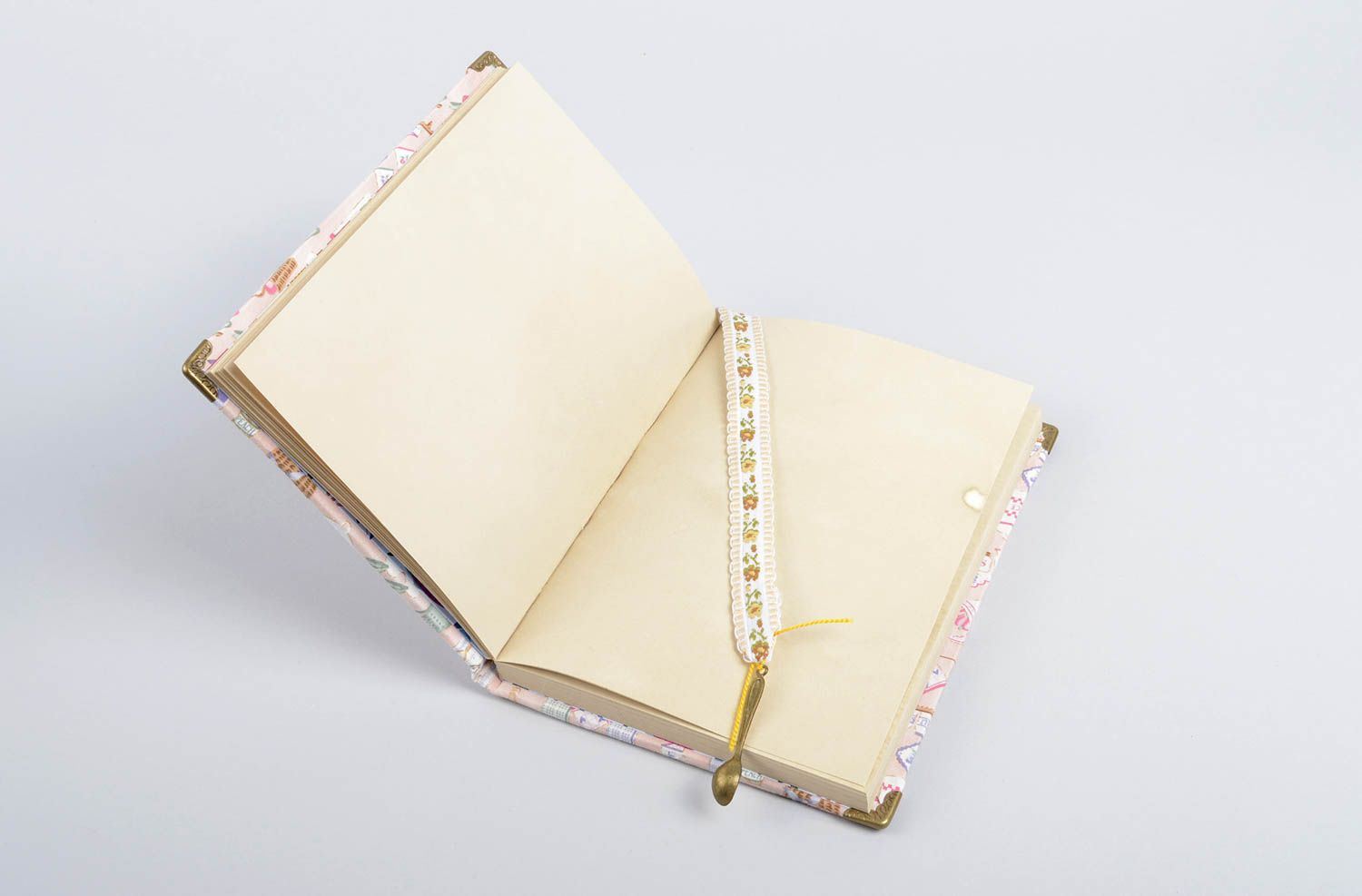Cuaderno forrado en tela hecho a mano libreta de  notas regalo personalizado foto 3