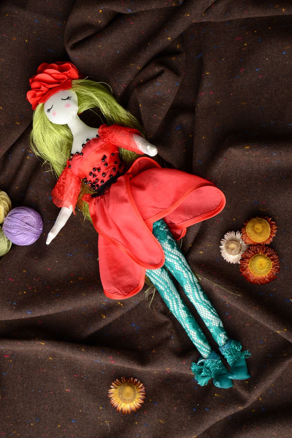 Handmade designer soft doll Poppy photo 1
