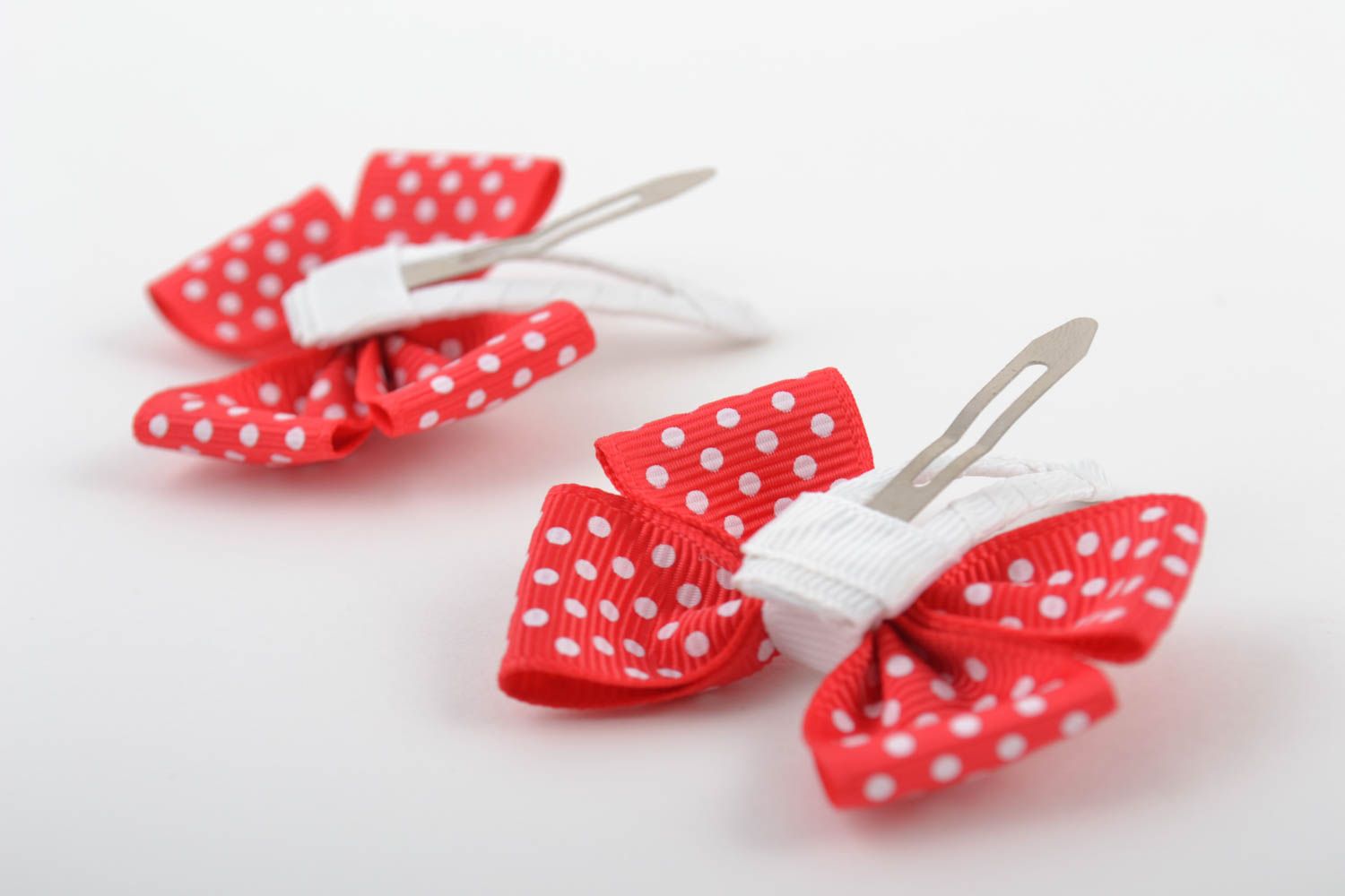 Set of 2 hair clips handmade hair accessories hair bows gifts for girls photo 4