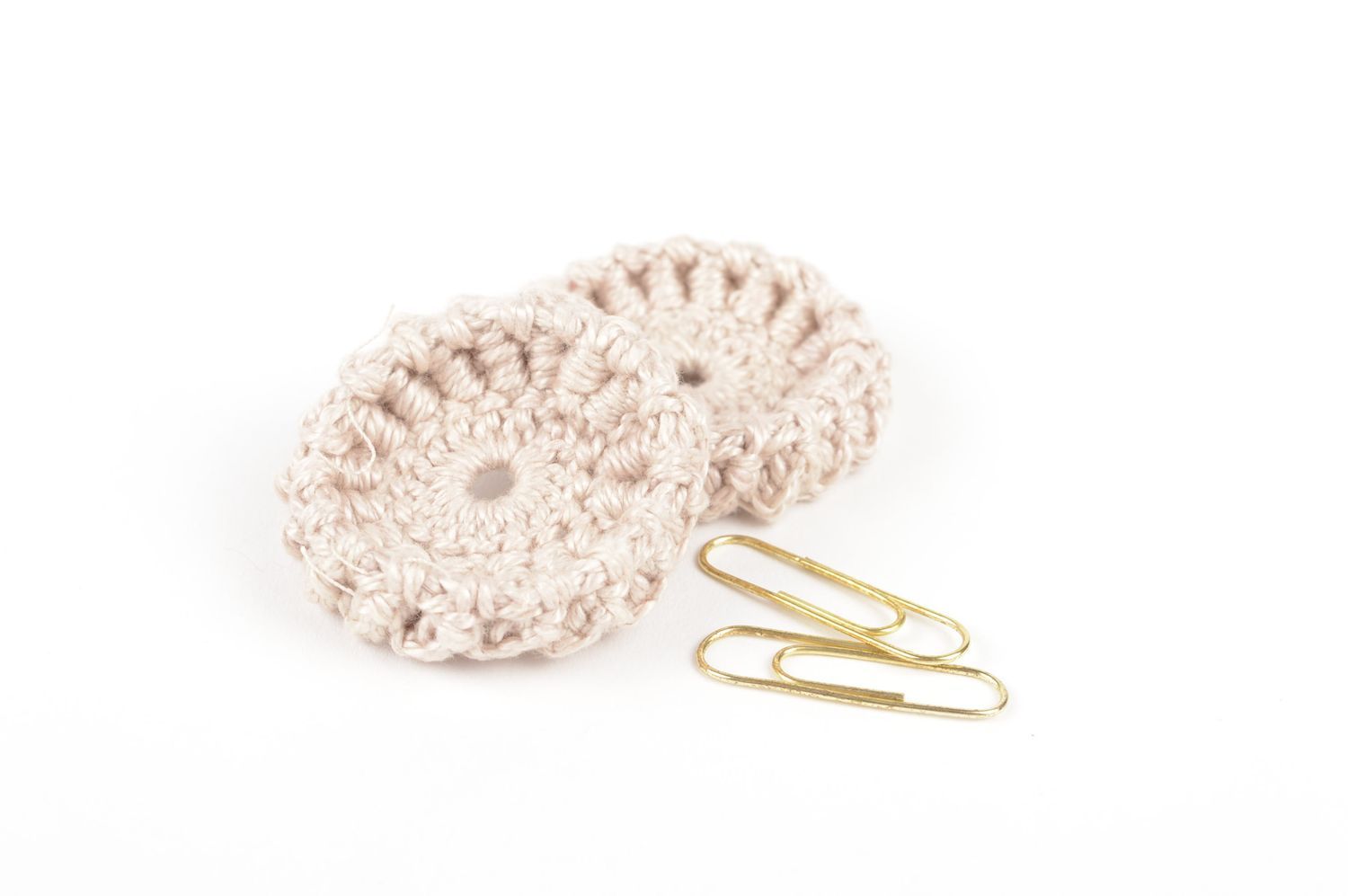Handmade jewelry fittings unusual blank for brooch crocheted flower blank photo 5