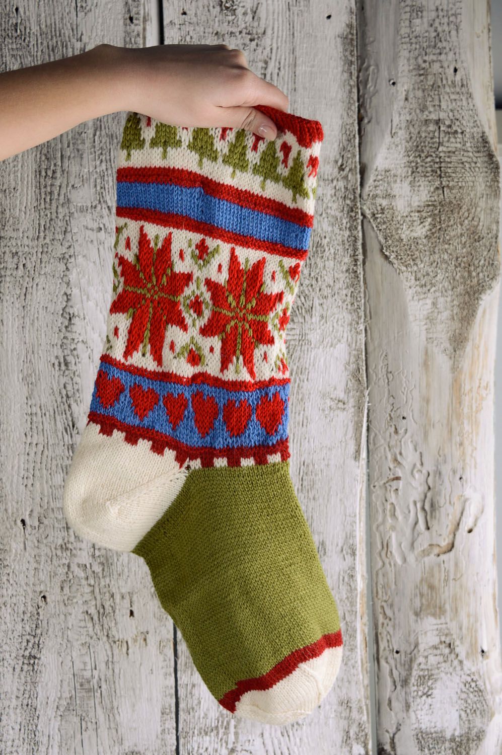 Decorative crochet sock photo 3