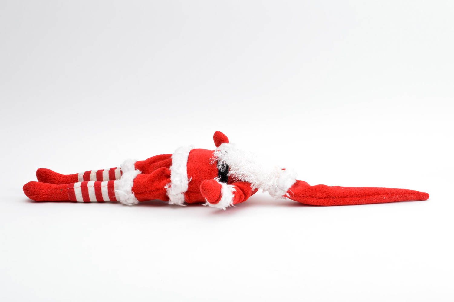 Peluche père Noël Jouet fait main en tissus Cadeau pour enfant décoration photo 2