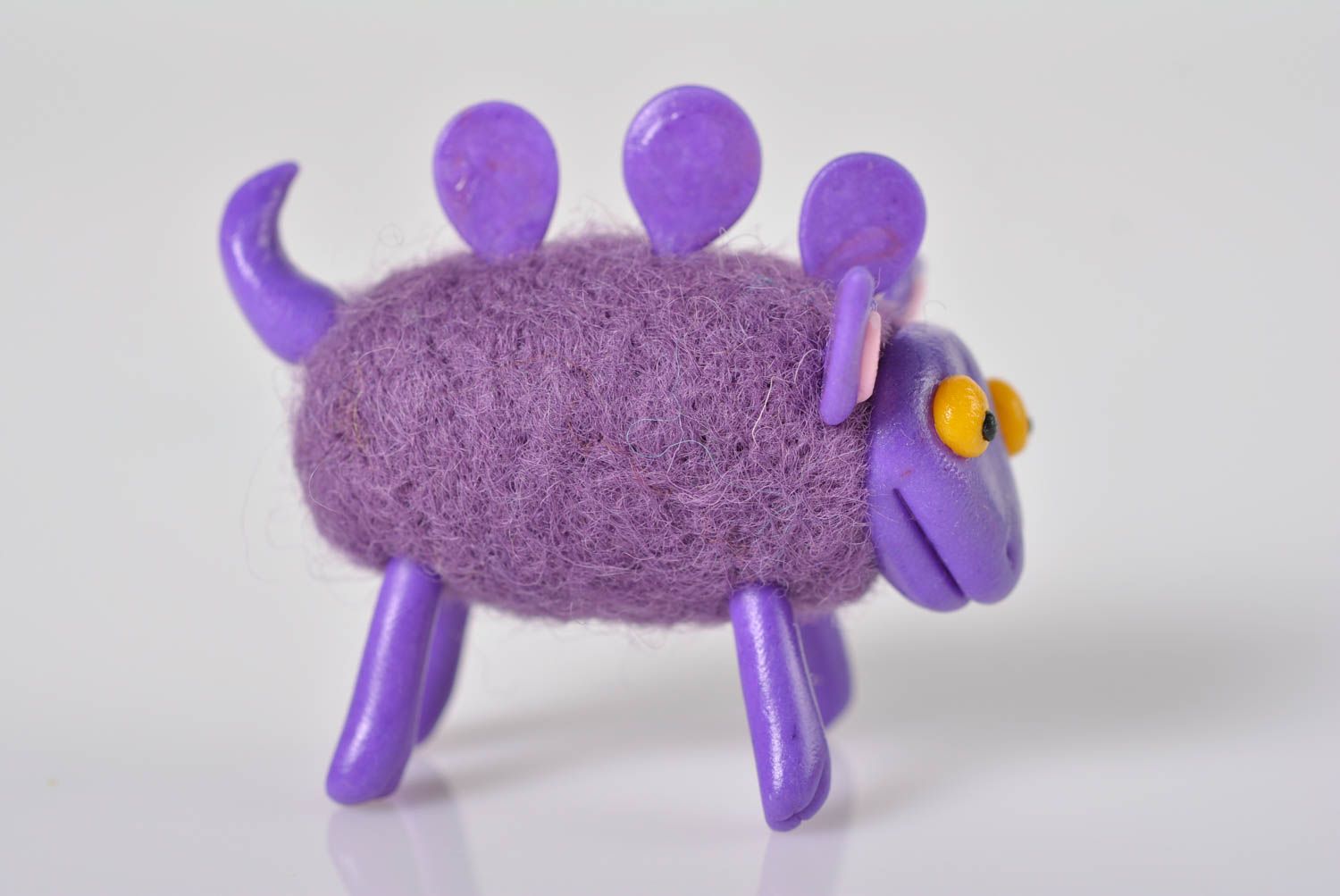 Handmade Spielzeug Dinosaurier gefilzte Figur Geschenkidee für Kinder  foto 5