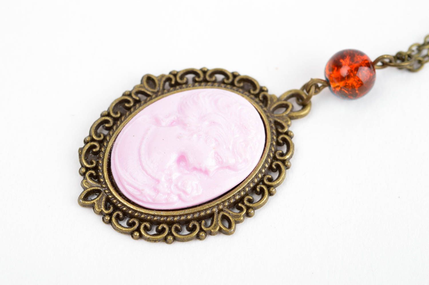 Handmade pendant unusual pendant designer accessory gift ideas clay jewelry photo 5