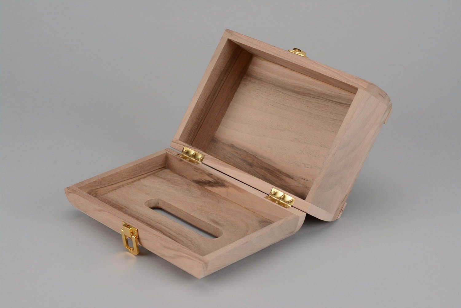 Boîte à bijoux en bois brut à décorer photo 5