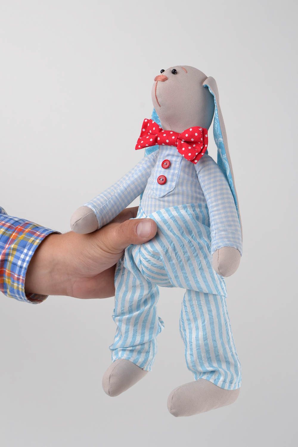 Peluche en tissu fait main Jouet enfant lapin Cadeau original de design photo 2