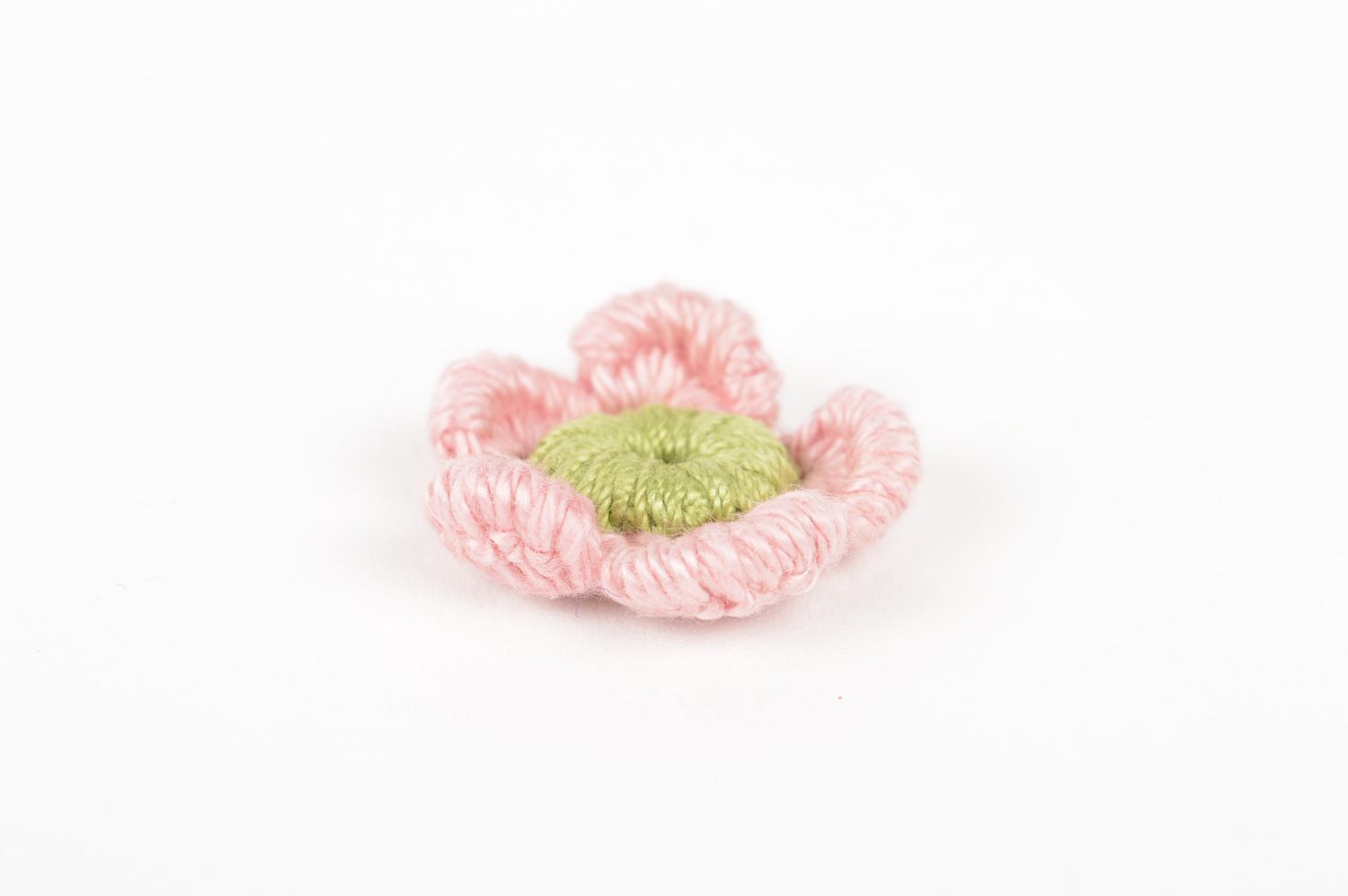 Handmade textile blank for brooch stylish cute fittings designer flower photo 4