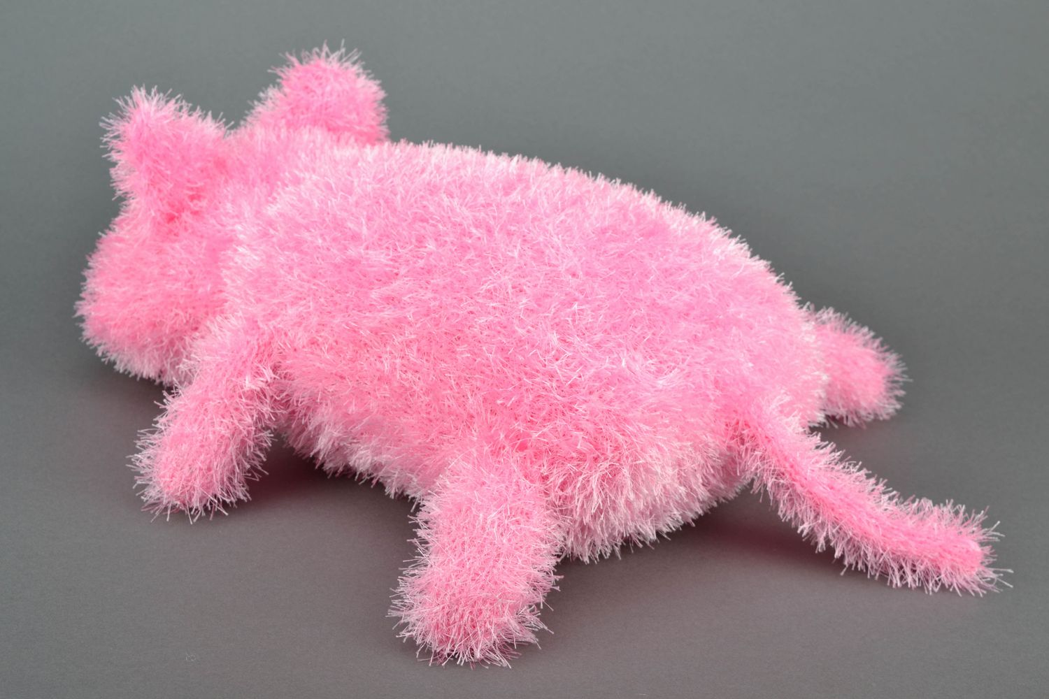 Игрушка подушка для ребенка розовая пушистая  фото 4