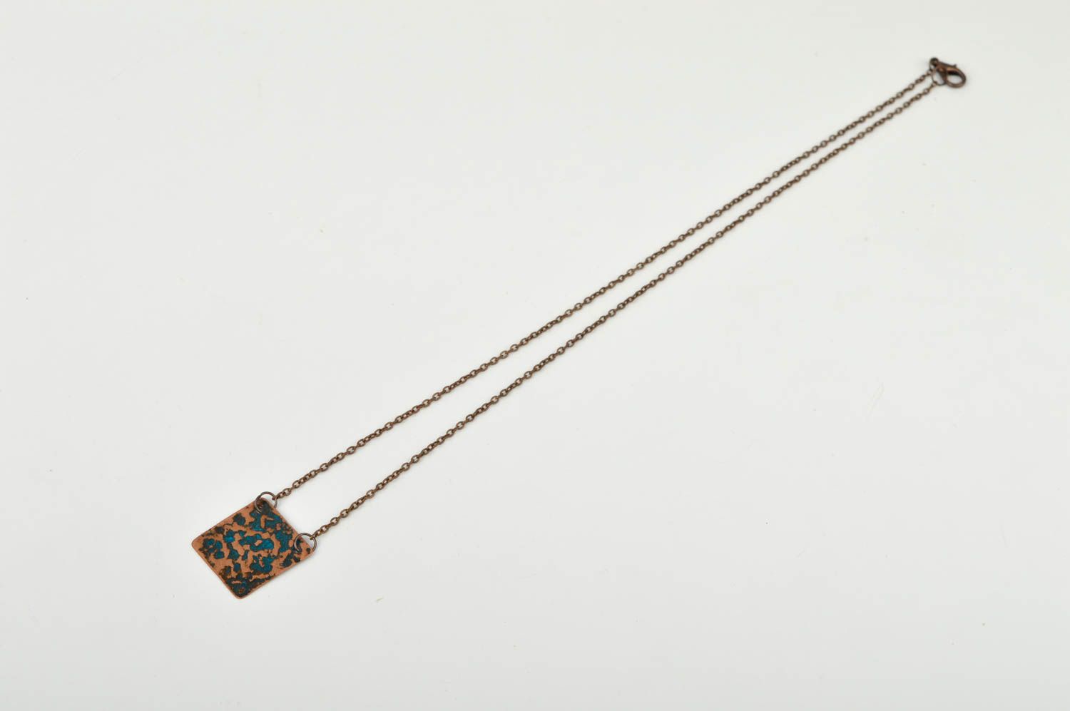 Colgante hecho a mano de cobre bisutería para mujer elegante accesorio de moda foto 3
