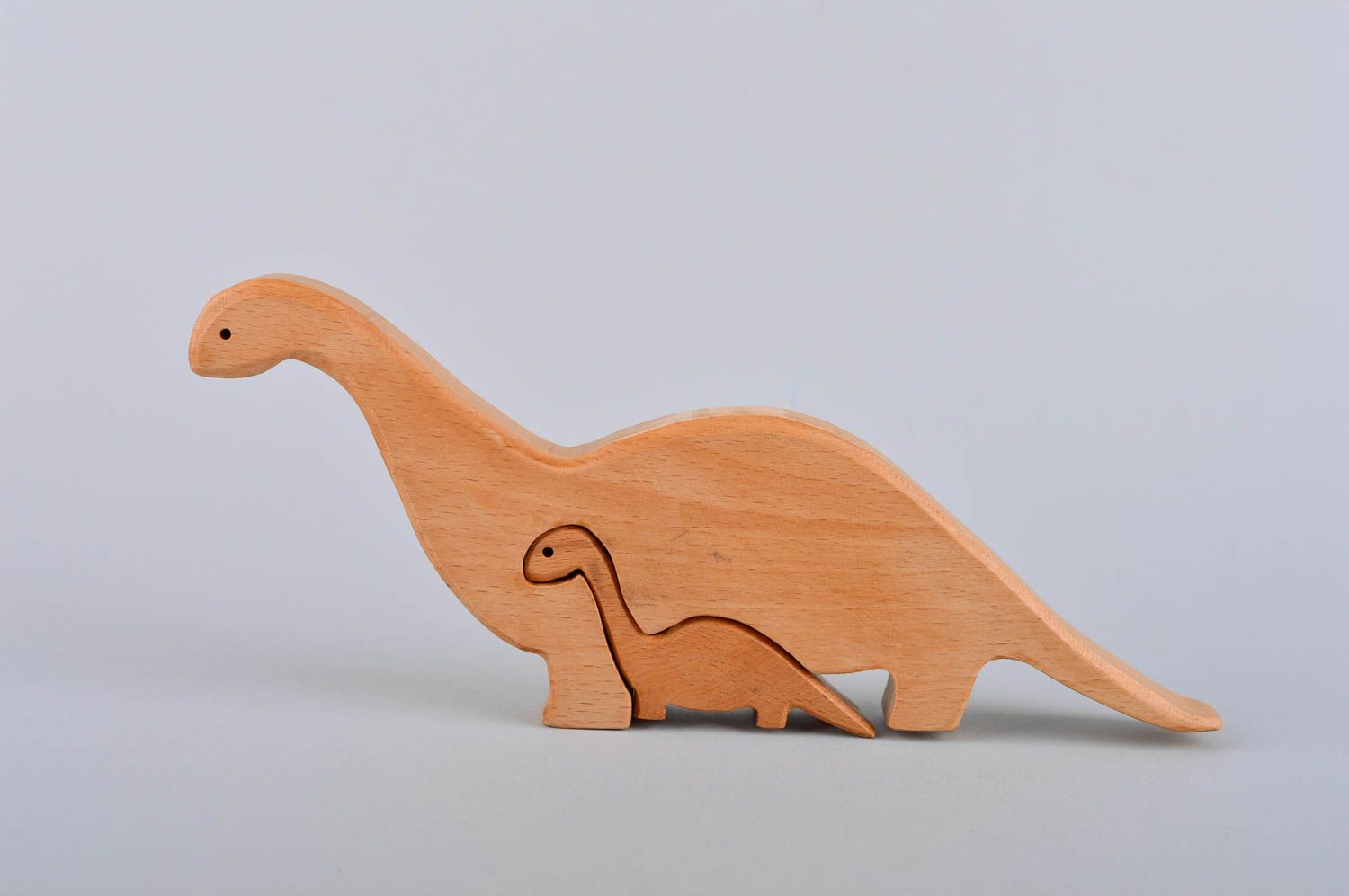 Handmade Spielzeug Holz Geschenk für Kinder Spielzeug aus Holz Dinofamilie foto 3