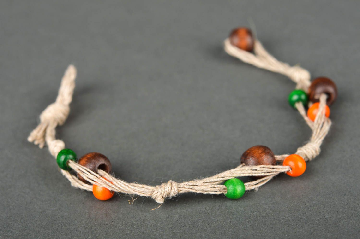 Unusual handmade cord bracelet costume jewelry designs beaded bracelet photo 5