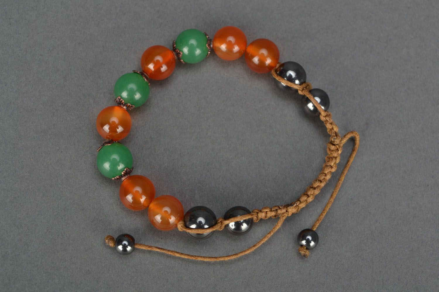Homemade bracelet with natural stones photo 2