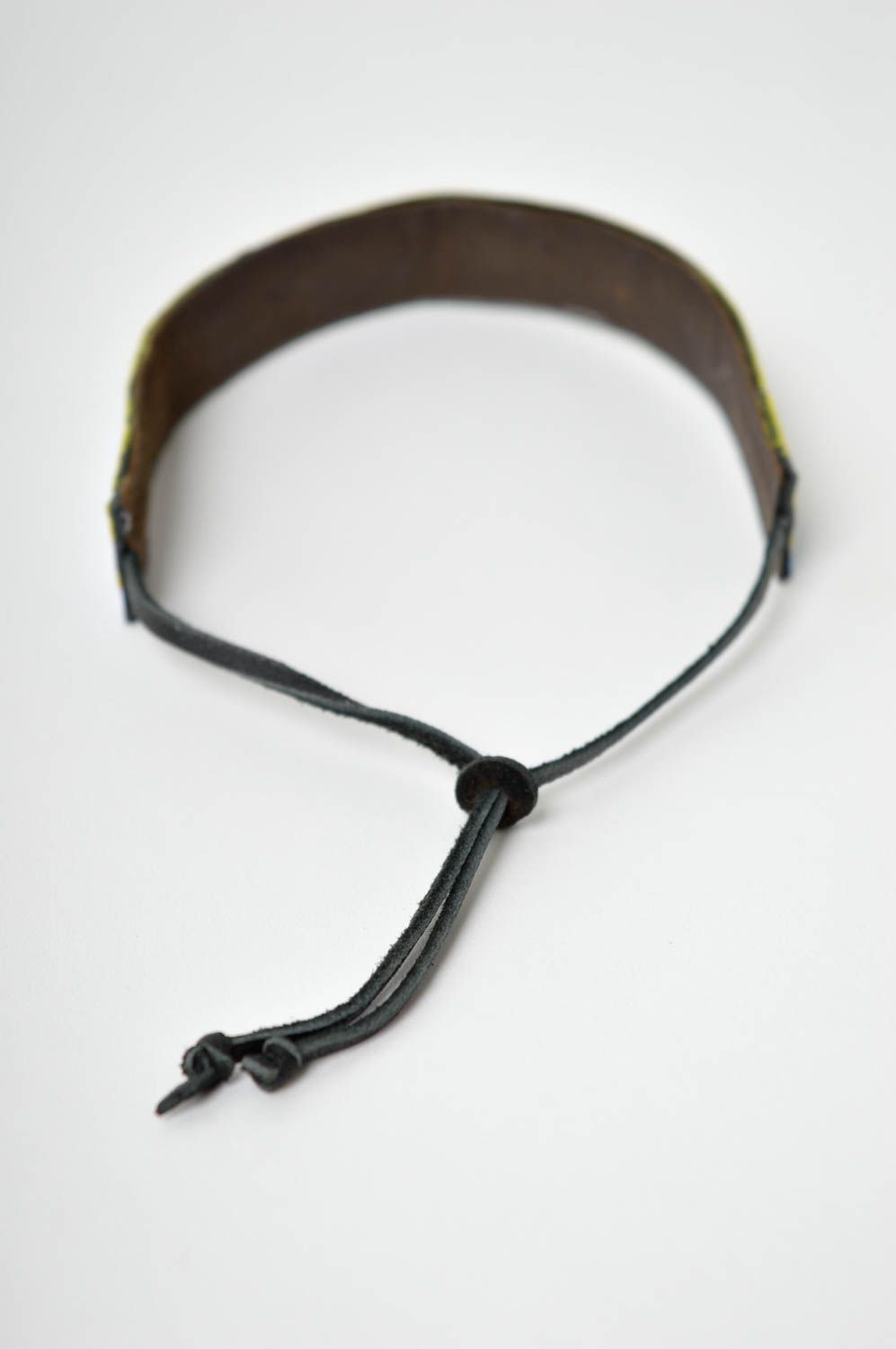 Handmade designer textile bracelet elegant wrist bracelet stylish jewelry photo 3