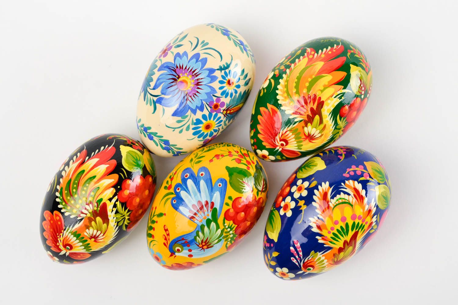 Handmade Easter eggs 5 pieces wooden Easter egg Easter decor decorative use only photo 3