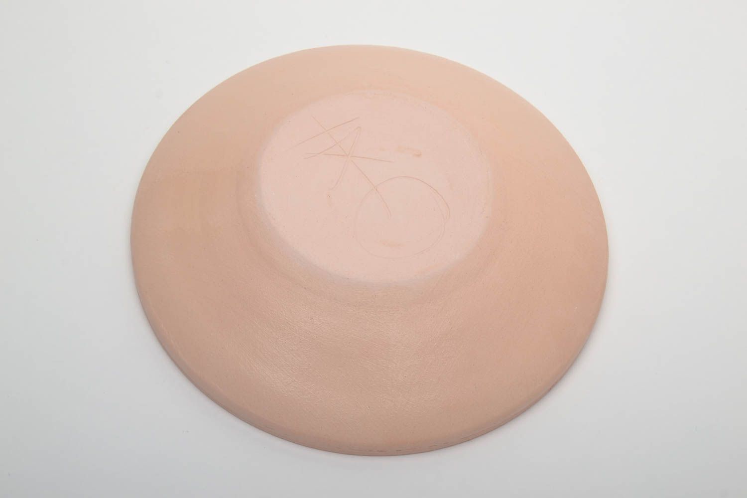 Pink ceramic plate coated with glaze photo 4
