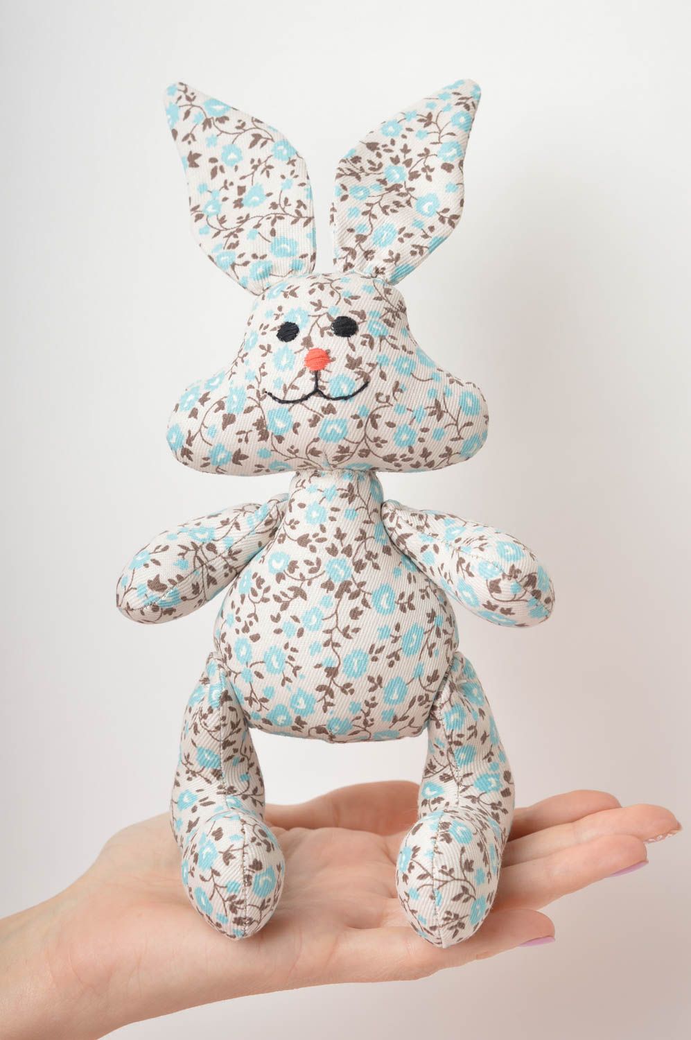 Decorative handmade bunny toy stuffed toy for children soft toy interior decor photo 5
