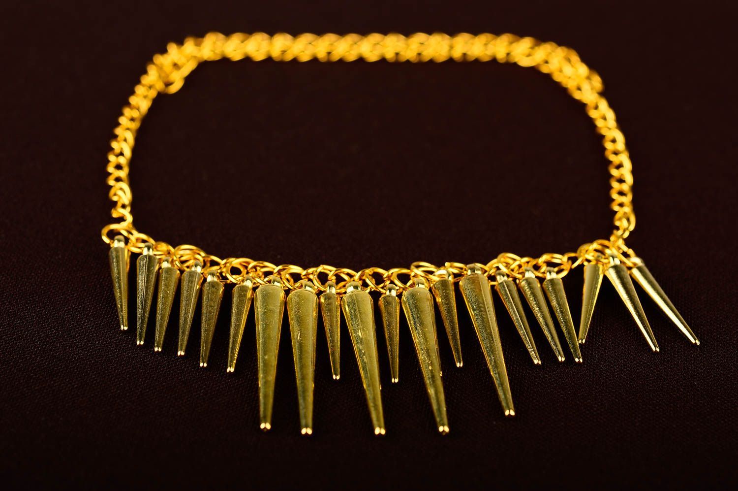 Schmuck Halskette handmade Damen Collier Accessoire für Frauen in Gelb foto 3