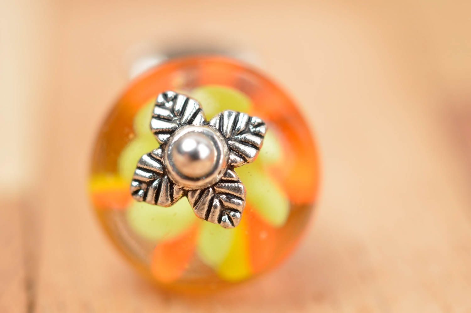 Handmade unusual glass pendant elegant cute pendant stylish glass jewelry photo 3