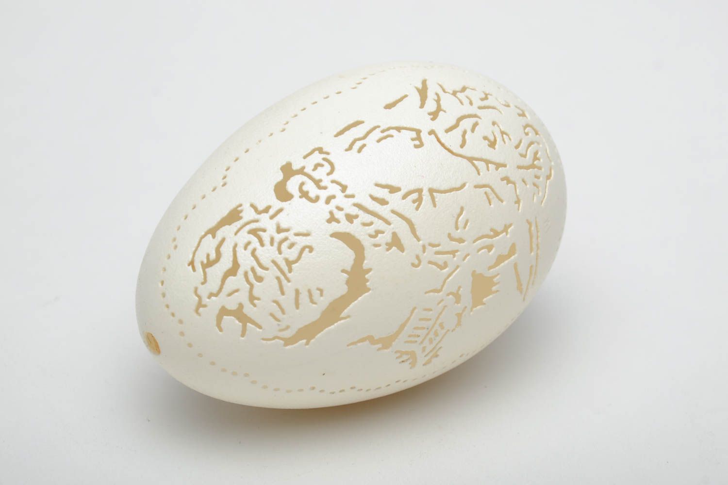 Гусиное яйцо с гравировкой Баришня фото 4