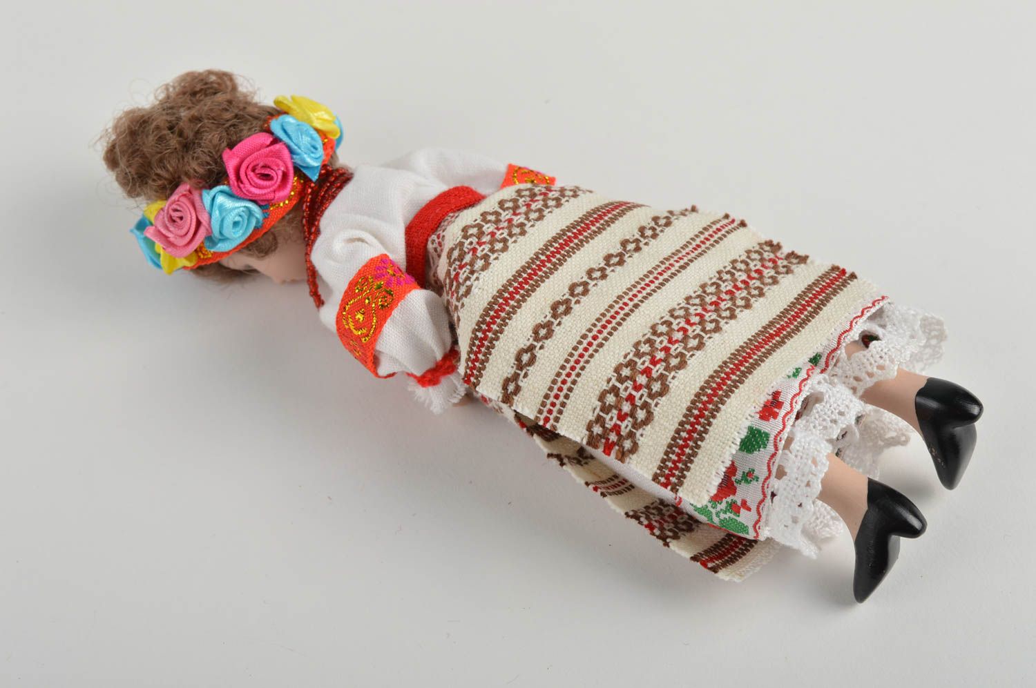 Авторская кукла игрушка ручной работы фарфоровая кукла в этническом наряде фото 3
