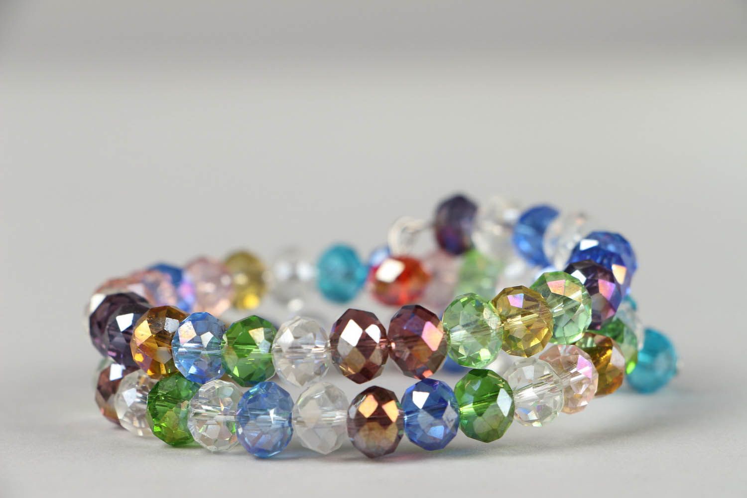 Bracelet de perles en verre fait main photo 4