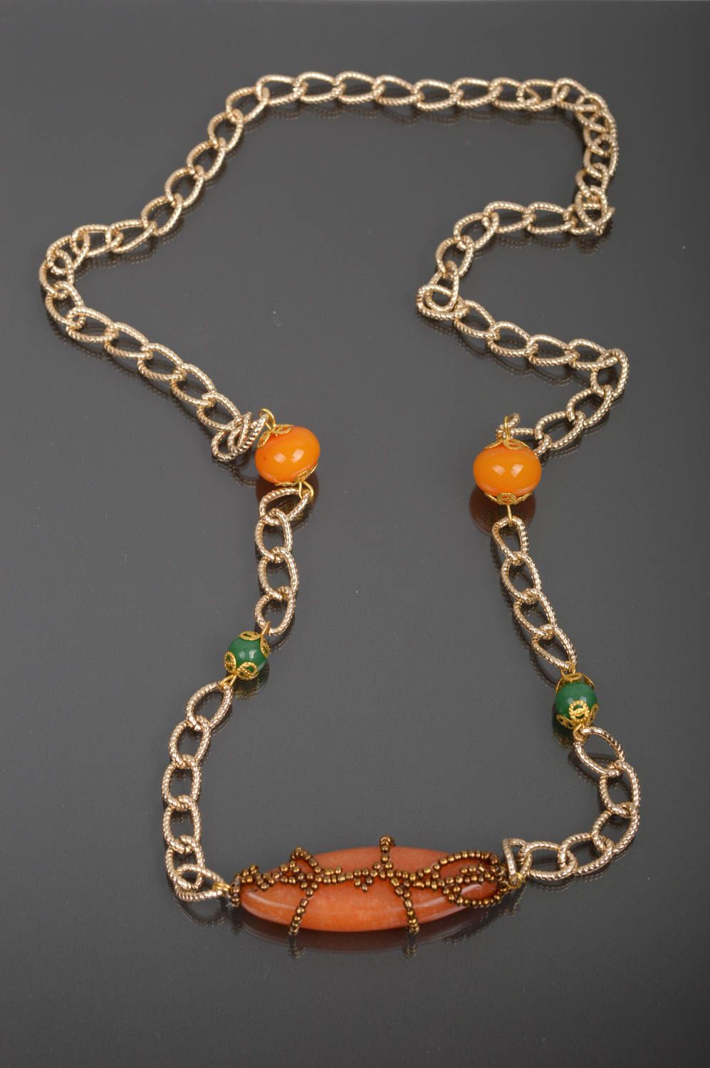 Stylish designer necklace handmade necklace natural stone jewelry cute gift photo 1