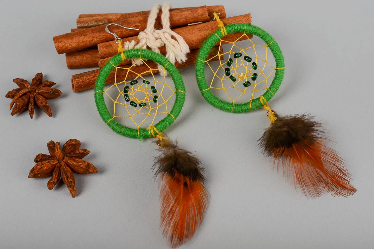 Handmade earrings designer accessories dreamcatcher earrings for girls photo 1