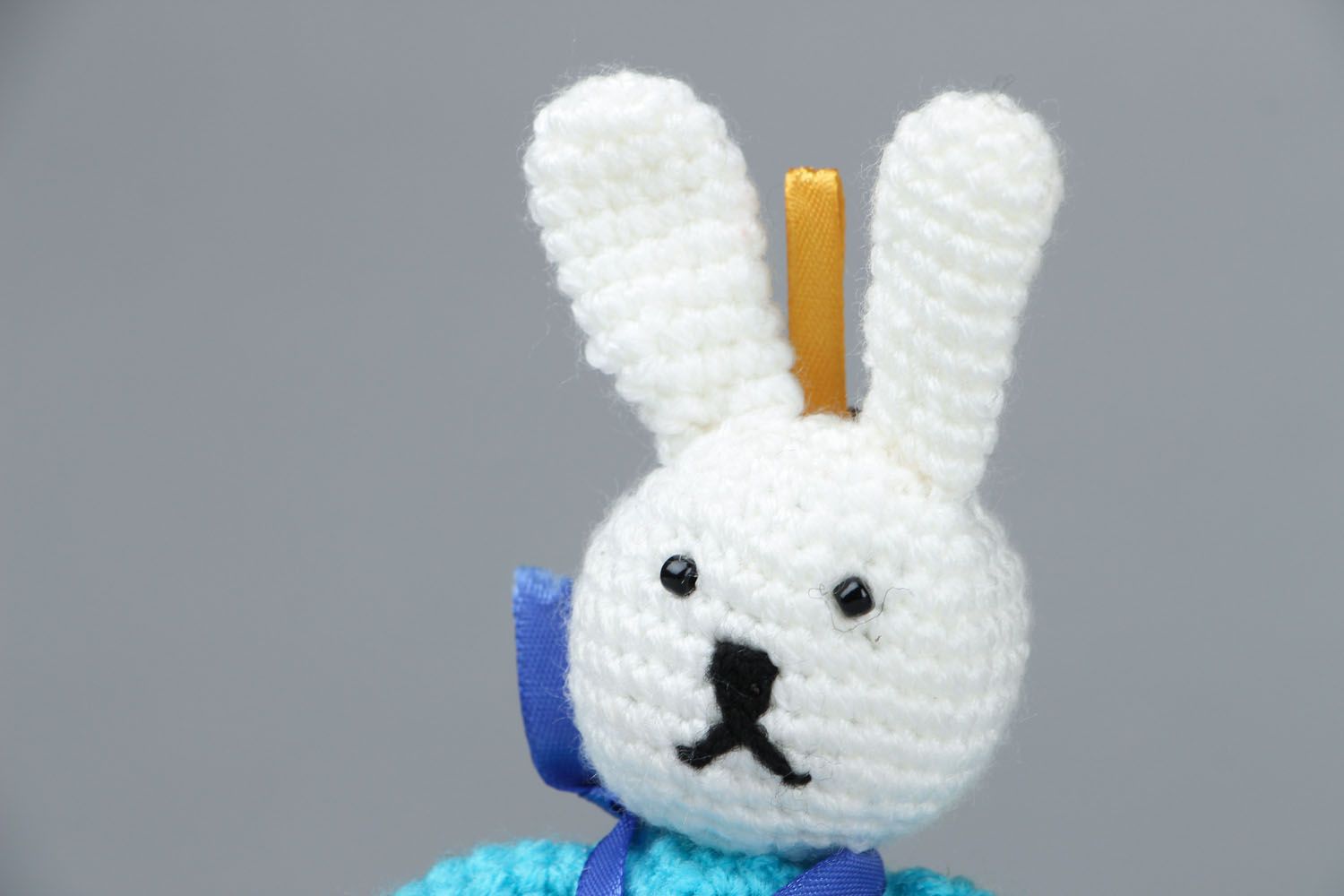 Crocheted handmade toy Funny Bunny photo 2