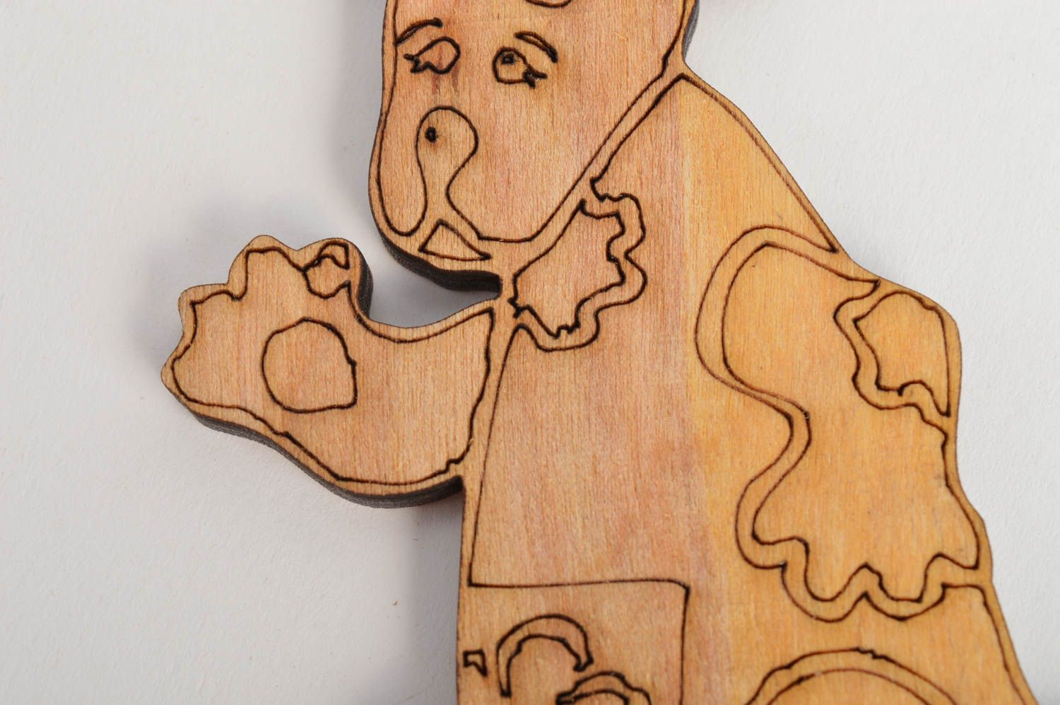 Petite forme en bois à décorer ou peindre faite main originale kangourou photo 4