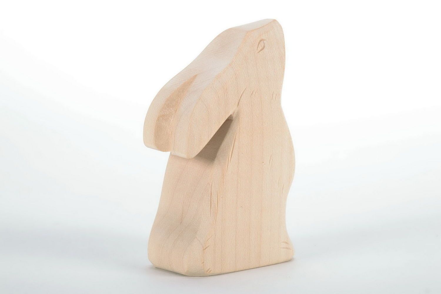 Deko Statuette aus Ahorn-Holz Hase foto 4