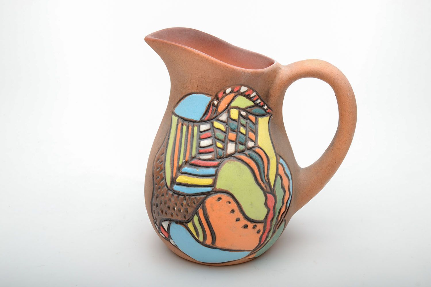 30 oz handmade ceramic classic style water pitcher 1,6 lb photo 2