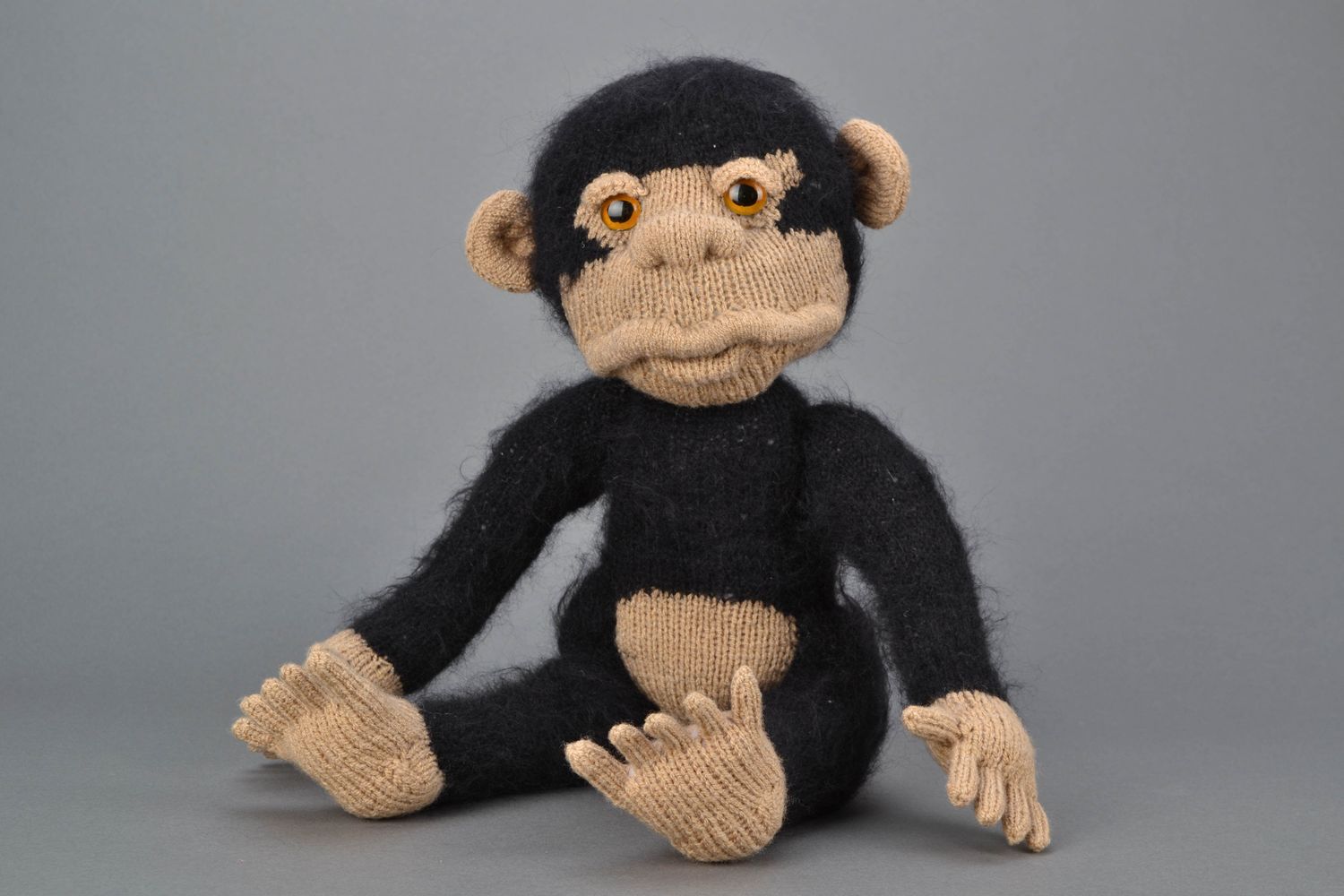 Handmade soft crochet toy Monkey photo 3