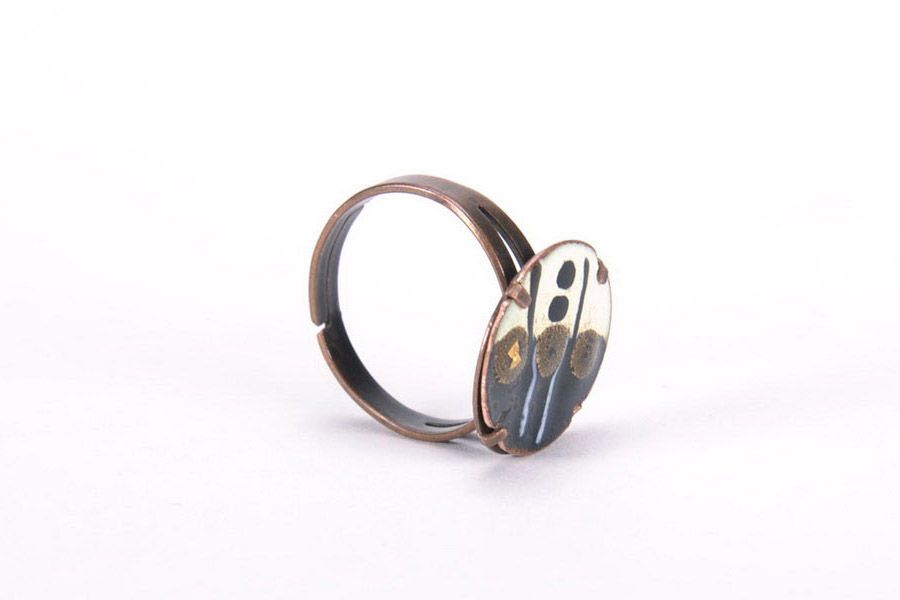 A ring made of copper Yin Yang photo 4