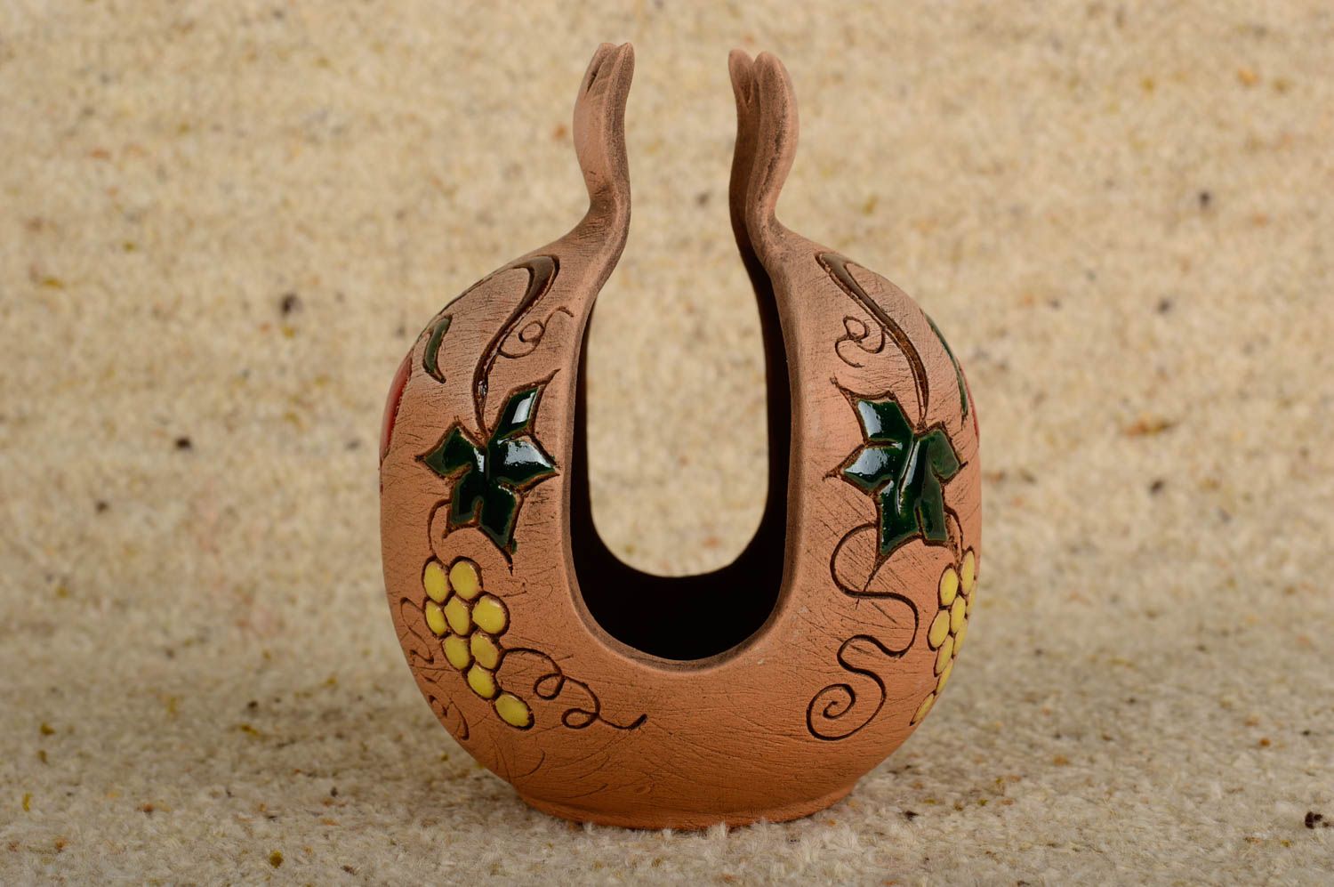 Servilletero artesanal con forma de granada regalo original decoración de casa foto 2