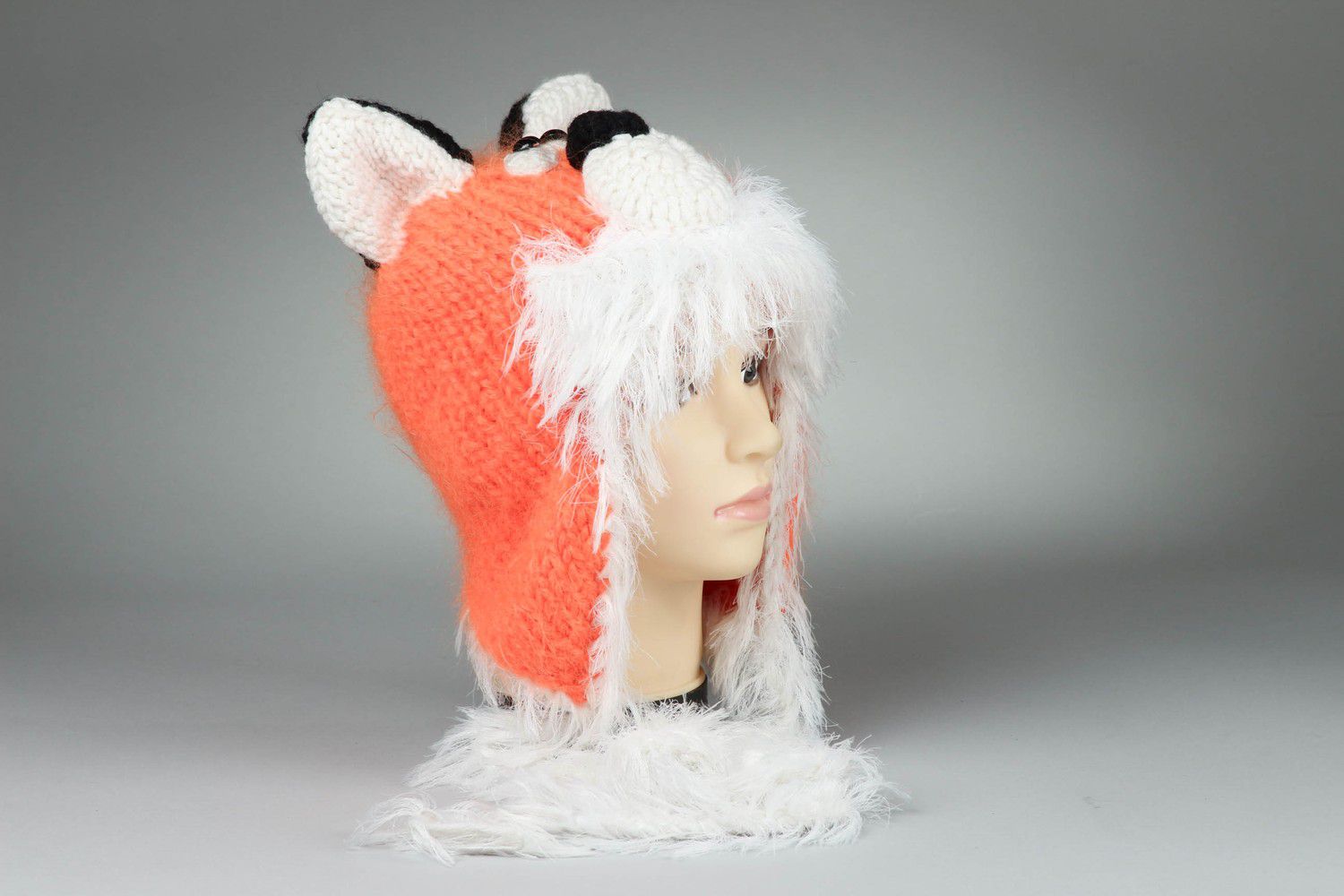 Knitted hat Fox photo 2