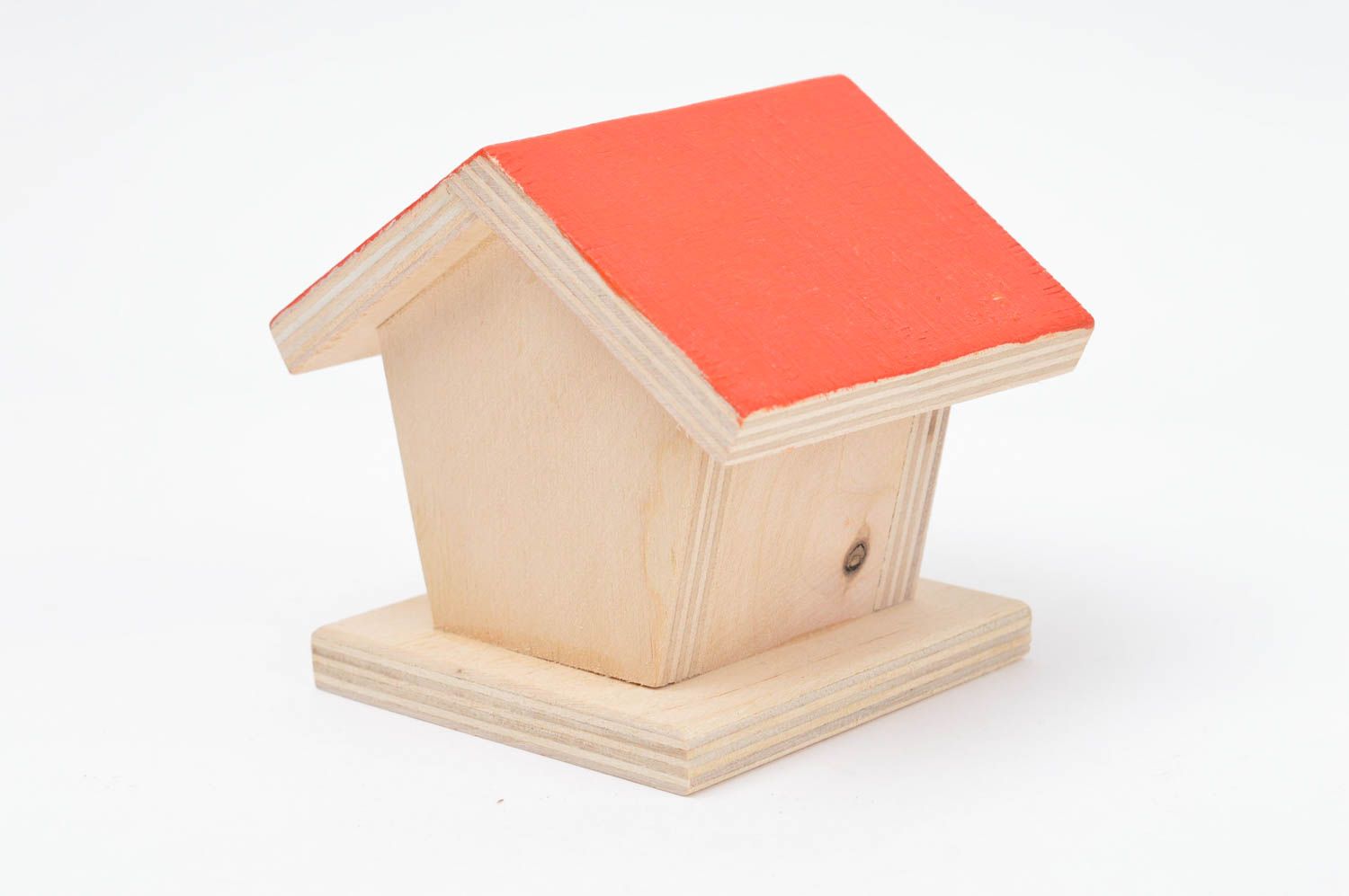 Juguete hecho a mano de madera regalo original para niño casa de pájaros  foto 4
