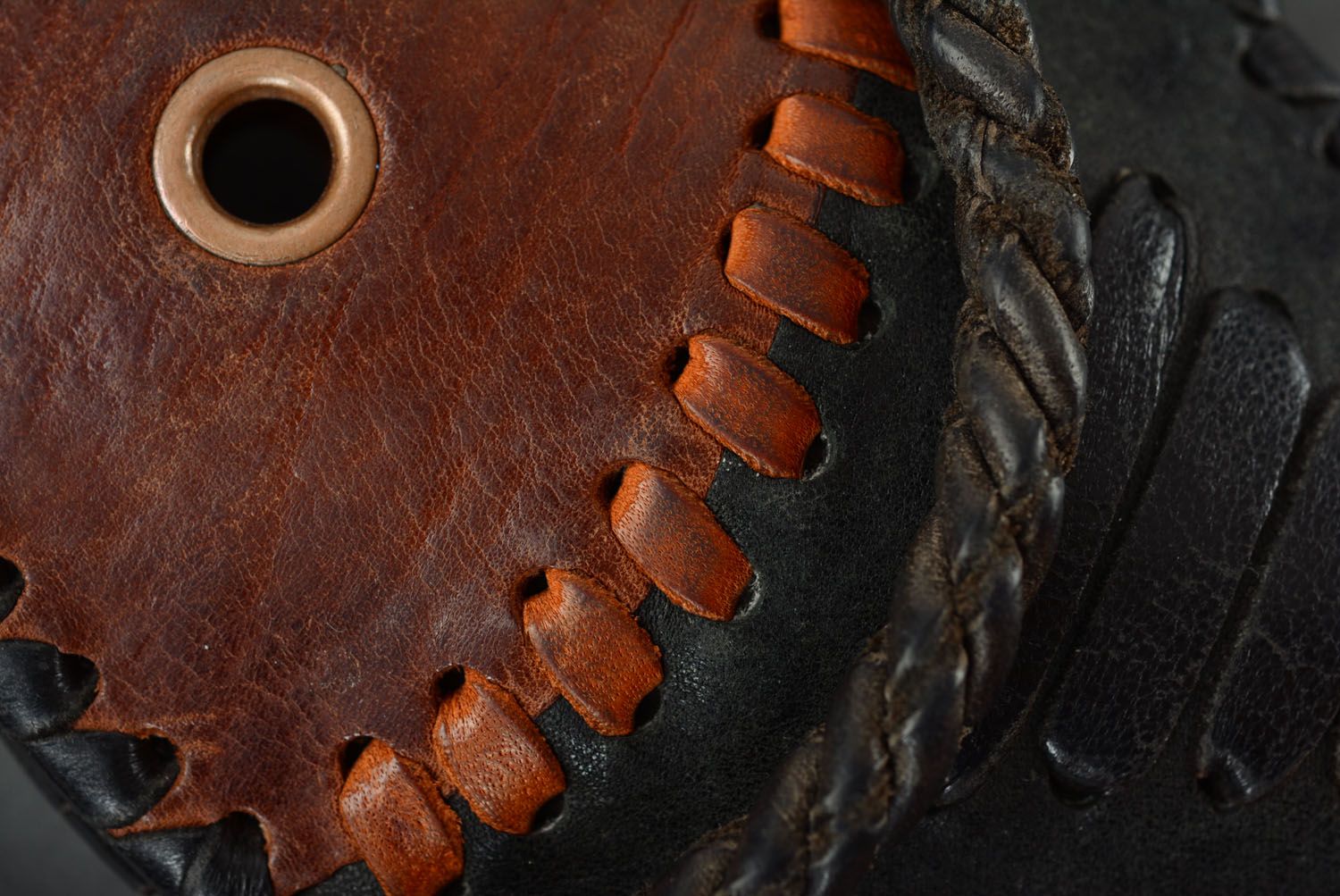 Genuine leather key case photo 3