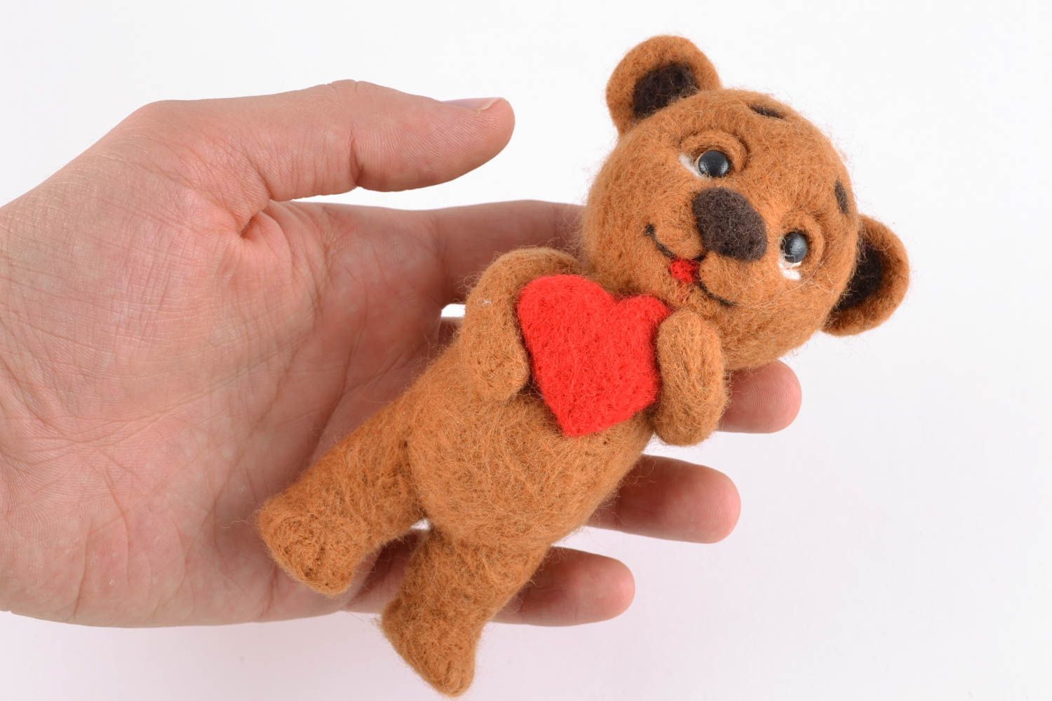 Handmade felted figurine of bear photo 2