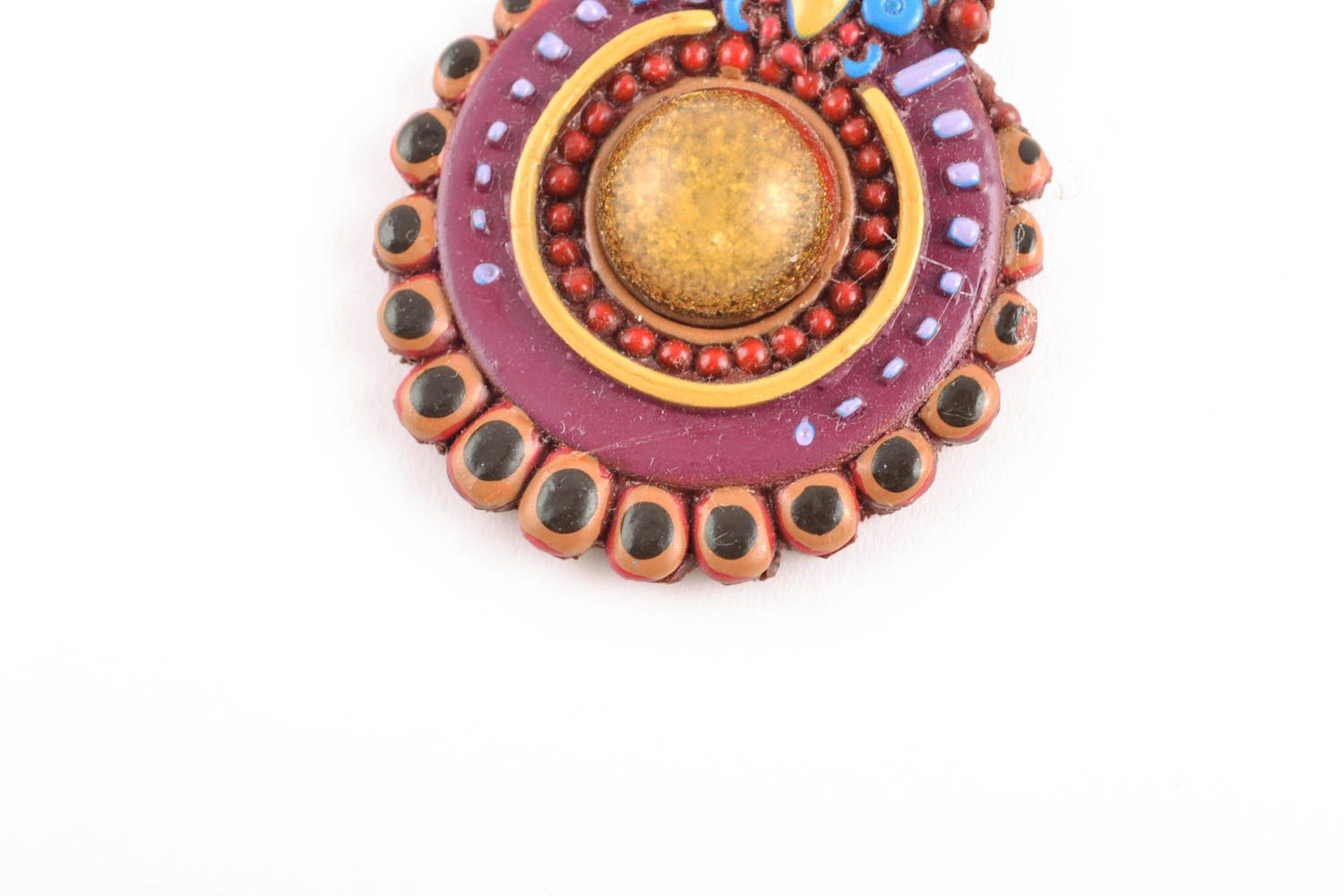 Handgemachte Ohrringe aus Polymerton im Indischen Stil foto 2