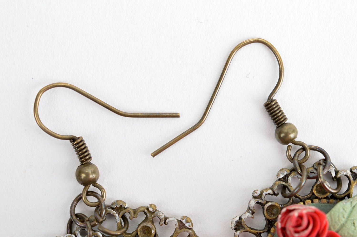 Unusual handmade plastic earrings flower earrings costume jewelry gifts for her photo 5